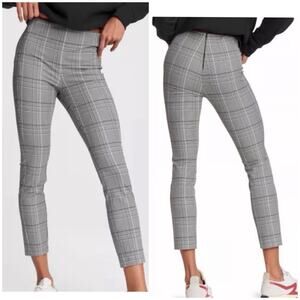 Rag & Bone Simone Gray /Black Checkered Slim Fit Ankle Stretch Pant Sz 4